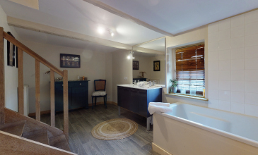 Eco-Domaine du Lac - Pierrefitte en Auge : Salle de Bain de la Maison d'hôtes Le Manoir